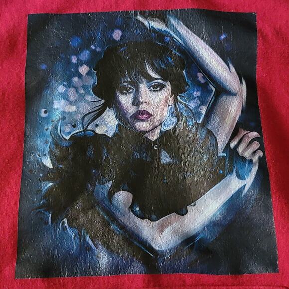 Wednesday LS Burgundy Youth Hoodie (Gildan) - Size Y Small - Picture 2 of 6